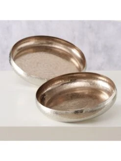 2er-Set: Dekoschalen "Laccia" In Silber -Heimladen boltze 2er set dekoschalen laccia in silber 5