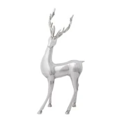Deko-Figur Hirsch Aus Aluminium In Silber
