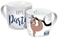 Tasse Faultier Bonaparte Party In Weiß/ Bunt- 300 Ml