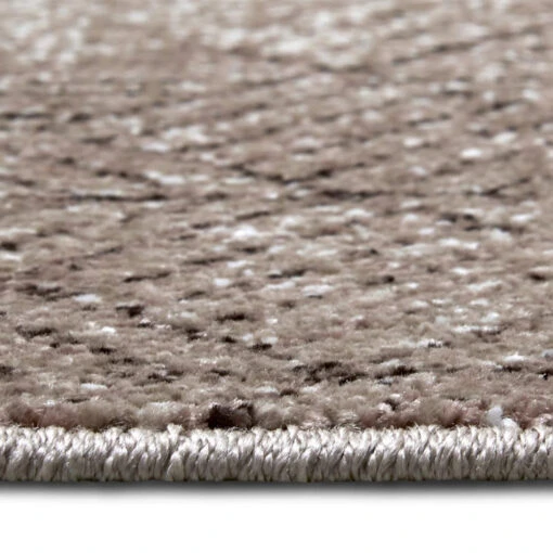Kurzflor Läufer Polygon Braun Taupe Creme – Bild 6