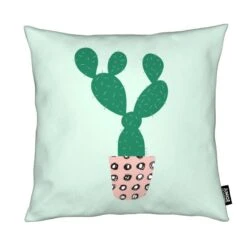 Kissen "Cactus" In Grün & Rosa