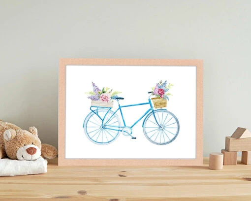Wandbild " Fahrrad Mit Blumen " In Naturell – Bild 2