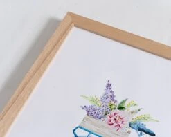 Wandbild " Fahrrad Mit Blumen " In Naturell -Heimladen milan moon wandbild fahrrad mit blumen in naturell 2