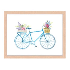 Wandbild " Fahrrad Mit Blumen " In Naturell -Heimladen milan moon wandbild fahrrad mit blumen in naturell 5