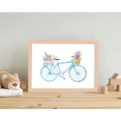 Wandbild " Fahrrad Mit Blumen " In Naturell -Heimladen milan moon wandbild fahrrad mit blumen in naturell 6