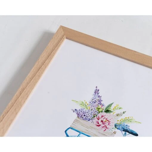 Wandbild " Fahrrad Mit Blumen " In Naturell – Bild 8
