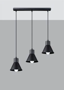 Hängeleuchte MARTINA 3 Schwarz [E27] (L)45cm (B)14cm (H)120cm -Heimladen nice lamps hangeleuchte martina 3 schwarz e27 l 45cm b 14cm h 120cm 2