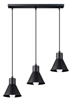 Hängeleuchte MARTINA 3 Schwarz [E27] (L)45cm (B)14cm (H)120cm