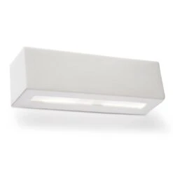 Wandleuchte VEGA In Keramik Weiß Rechteckig Moderne Lampe E27 LED NICE LAMPS