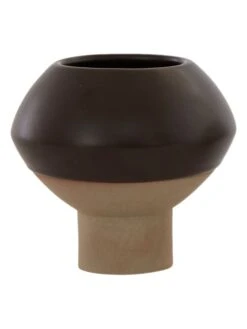 Vase "Hagi" In Braun - (H)12 X Ø 13 Cm