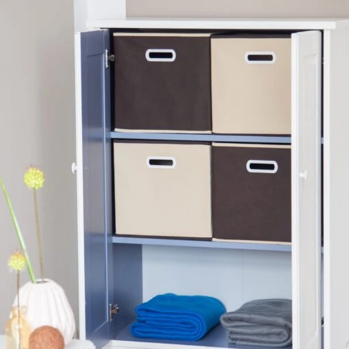 10x Faltbox In Beige - (B)30 X (H)30 X (T)30 Cm – Bild 2
