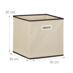 10x Faltbox In Beige - (B)30 X (H)30 X (T)30 Cm -Heimladen relaxdays 10x faltbox in beige b 30 x h 30 x t 30 cm 2