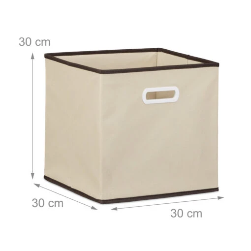 10x Faltbox In Beige - (B)30 X (H)30 X (T)30 Cm – Bild 3