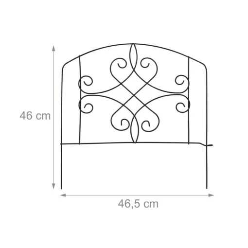 12tlg. Beetzaun Set In Schwarz - (B)558 X (H)32 Cm – Bild 4