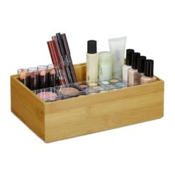 1x Bambus-Ordnungsbox In Natur - (B)23 X (H)7 X (T)15 Cm