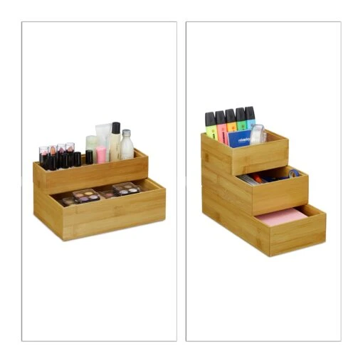 1x Bambus-Ordnungsbox In Natur - (B)23 X (H)7 X (T)15 Cm – Bild 6