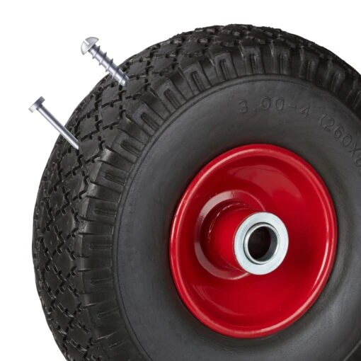 2x Sackkarrenrad "PU" In Schwarz/ Rot - 3.00-4 – Bild 6