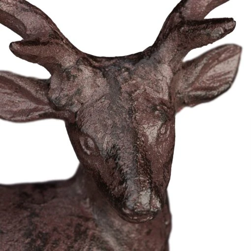4 X Hirsch Figur "sitzend" In Braun – Bild 6
