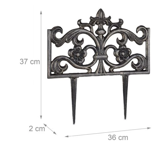 6x Beetzaun In Bronze - (B)36 X (H)37 X (T)2 Cm – Bild 2