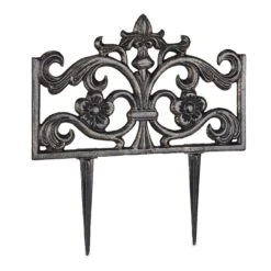 6x Beetzaun In Bronze - (B)36 X (H)37 X (T)2 Cm