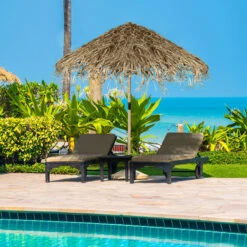 Bast Sonnenschirm In Natur - (H)250 X Ø 222 - 238 Cm -Heimladen relaxdays bast sonnenschirm in natur h 250 x o 222 238 cm 4