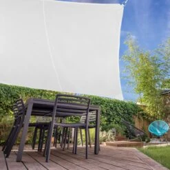 Sonnensegel In Weiß - (B)300 X (T)300 Cm -Heimladen relaxdays sonnensegel in weiss b 300 x t 300 cm 2