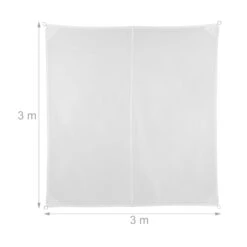 Sonnensegel In Weiß - (B)300 X (T)300 Cm -Heimladen relaxdays sonnensegel in weiss b 300 x t 300 cm 3
