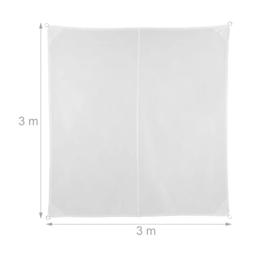 Sonnensegel In Weiß - (B)300 X (T)300 Cm – Bild 4
