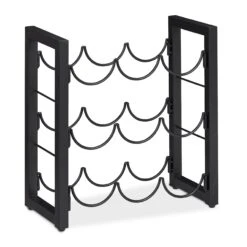 Weinregal In Schwarz - (B)35 X (H)37 X (T)17 Cm