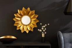 Wandspiegel SUNFLOWER In Gold - 60 X 60 X 7cm -Heimladen riess ambiente de wandspiegel sunflower in gold 60 x 60 x 7cm 2