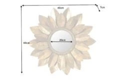 Wandspiegel SUNFLOWER In Gold - 60 X 60 X 7cm -Heimladen riess ambiente de wandspiegel sunflower in gold 60 x 60 x 7cm 7