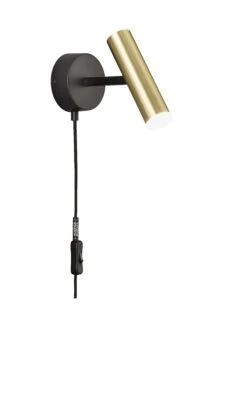 Wandleuchte Stina In Schwarz/gold - (H) 17 Cm X (B) 10 Cm