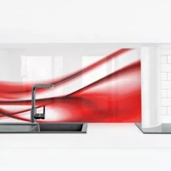 Küchenrückwand - Red Touch In Rot