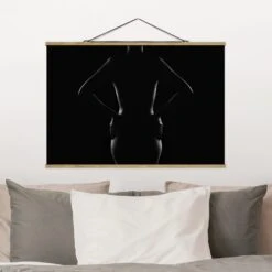 Heimladen -Heimladen wallart stoffbild mit posterleisten eszter in schwarz 1