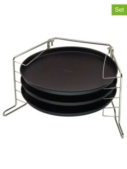 4tlg. Pizza-Set In Schwarz - Ø 29 Cm
